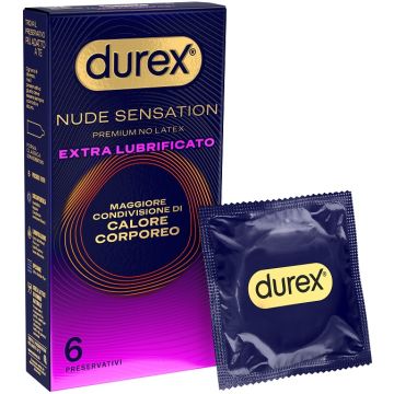 Durex nude sensation regular extra lubrificato 6 pezzi