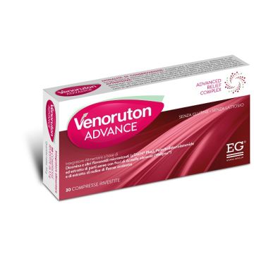 Venoruton advance 30 compresse rivestite da 1,1 g senza glutine senza lattosio