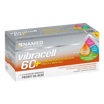 Vibracell 60+ 8 flaconcini 15 ml senza glutine naturalmente privo di lattosio