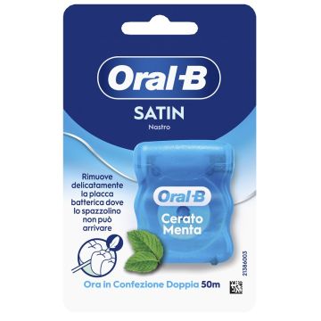 Oralb man filo interdentale satin tape menta 50 metri