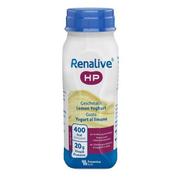 Renalive hp gusto yogurt al limone 4 flaconi da 200 ml senza glutine