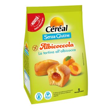 Cereal albicoccola tortina albicocca 5 pezzi da 35 g senza lattosio