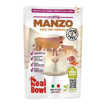 Real bowl busta singola manzo senza cereali 80 g Real bowl busta singola manzo senza cereali 80 g