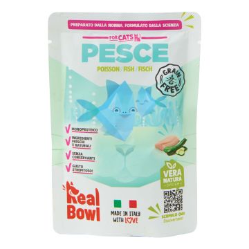 Real bowl busta singola pesce senza cereali 80 g Real bowl busta singola pesce senza cereali 80 g