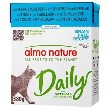 Almo daily cat tonno merluzzo 380 g