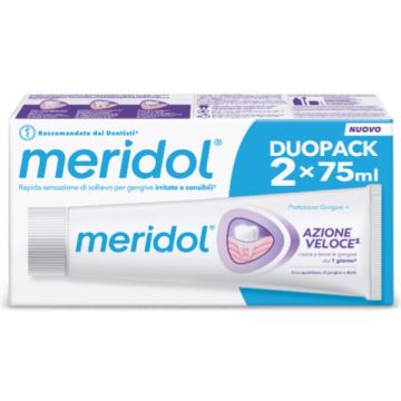 Meridol dentifricio azione veloce 75 ml bitubo