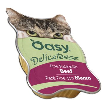 Oasy wet cat delicatesse pate' manzo 85 g