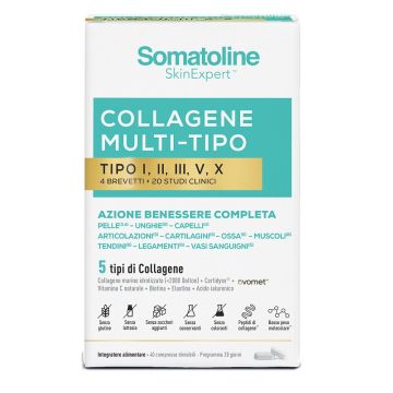 Somatoline collagene multi tipo 40 compresse 1025 mg senza glutine senza lattosio