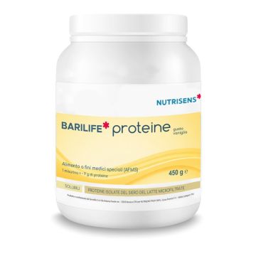 Barilife proteine gusto vaniglia 450 g senza glutine
