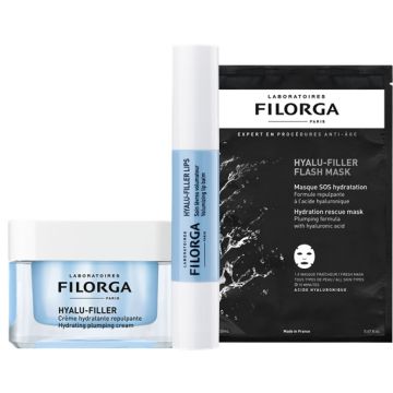 Filorga xmas 2026 coffret hydration & volume hyalu filler lips + hyalu filler cream + hyalu filler flash mask