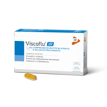 Viscoflu xr 30 compresse rivestite bi-strato a rilascio prolungato da 1,2 g senza glutine senza lattosio