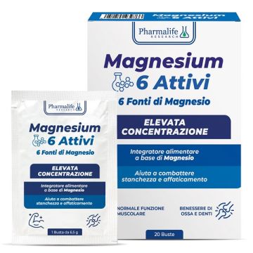 Magnesium 6 attivi 20 bustine senza glutine