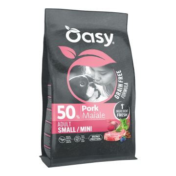 Oasy dry dog grain free adult small/mini maiale 2 kg Oasy dry dog grain free adult small/mini maiale 2 kg