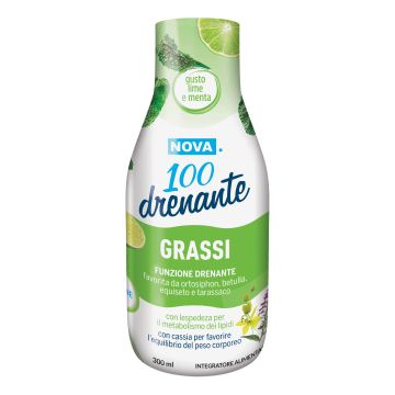 Nova 100 drenante grassi lime e menta 300 ml con edulcorante senza glutine senza lattosio