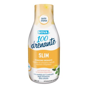 Nova 100 drenante slim ananas 300 ml con edulcorante senza glutine senza lattosio