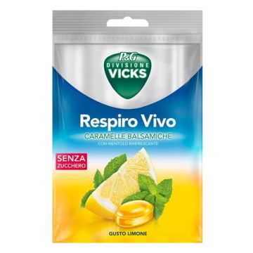Vicks respiro vivo caramelle balsamiche limone 72 g con edulcoranti