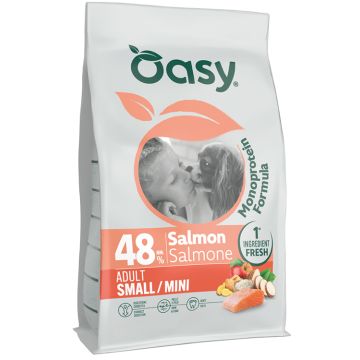 Oasy dry dog monoprotein adult small/mini salmone 6 kg Oasy dry dog monoprotein adult small/mini salmone 6 kg