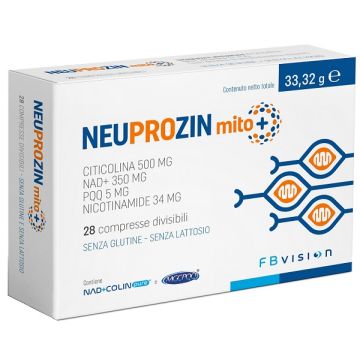 Neuprozin mito + 28 compresse divisibili senza glutine e lattosio con nad+colin pure e mgcpqq