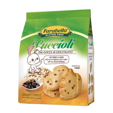 Farabella gluten free i cuccioli con gocce di cioccolato promo 200 g