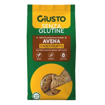Giusto senza glutine biscotti avena e cioccolato 200 g senza uova Giusto senza glutine biscotti avena e cioccolato 200 g senza uova