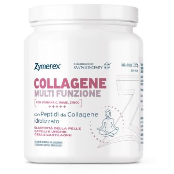 Zymerex collagene multifunzione 252 g gusto pesca con edulcorante senza glutine senza lattosio