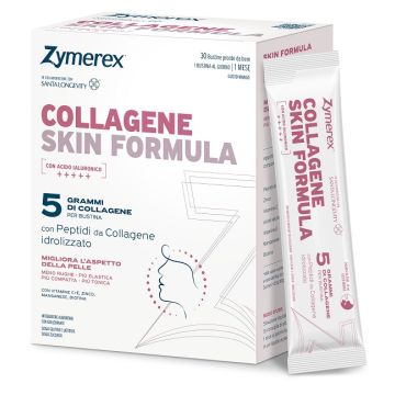 Zymerex collagene skin formula 30 bustine da 15 ml con edulcorante senza glutine senza lattosio
