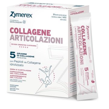 Zymerex collagene articolazioni 30 bustine da 15 ml con edulcorante senza glutine senza lattosio