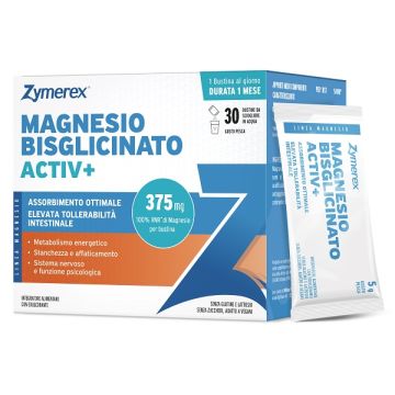 Zymerex magnesio bisglicinato 30 bustine senza glutine senza lattosio con edulcorante