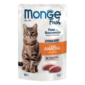 Monge fresh cat sterilised anatra 85 g
