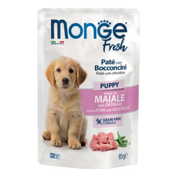 Monge fresh dog puppy junior maiale ortaggi 85 g