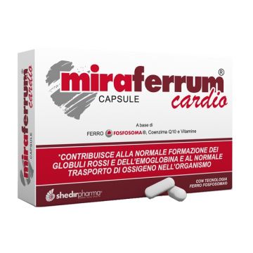 Miraferrum cardio 30 capsule senza glutine naturalmente privo di lattosio