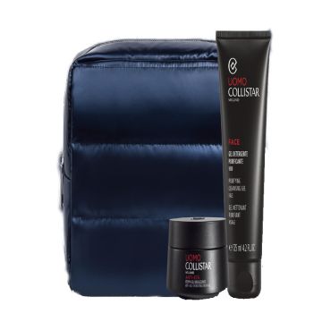 Cofanetto 1 crema gel energizzante anti eta' 50 ml + 1 detergente purificante 125 ml + pochette