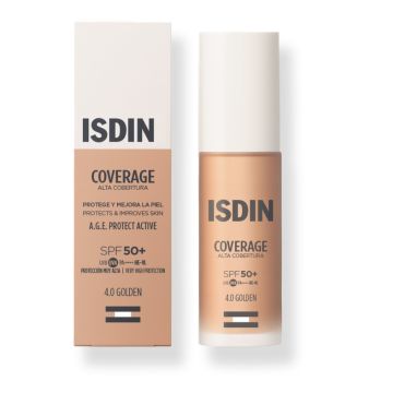 Coverage 4,0 golden spf50+ fondotinta con protezione molto alta 30 g