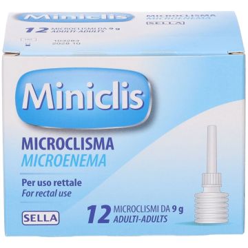 Sella Miniclis Adulti 12 Microclismi per Stitichezza 9g