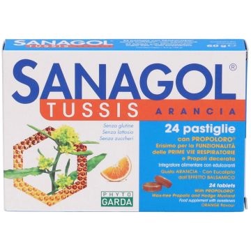 Sanagol Tuss Rinfrescanti Gusto Arancia 24 Caramelle
