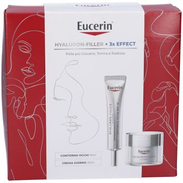 Eucerin Cofanetto Hyaluron-Filler+ 3X Effect Contorno Occhi 15 ml + Crema Giorno SPF30 20 ml