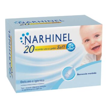 Narhinel 20 Ricambi per Aspiratore Nasale Neonati e Bambini con Filtro Assorbente Usa e Getta