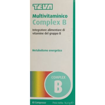 Teva Multivitaminico Complex B Integratore Vitamine Gruppo B 40 Compresse