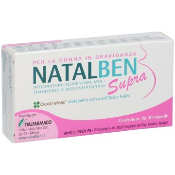 Natalben Supra Integratore Gravidanza 30 Capsule Molli