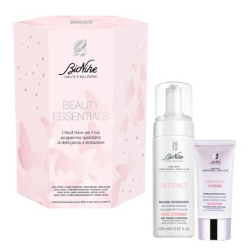 Beauty essentials kit natale 2021 bionike defence hydra crema idratante ricca 50 ml - bionike defence mousse detergente 200 ml