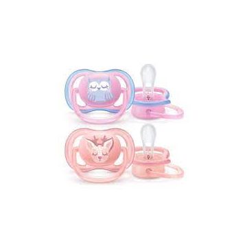 Avent ultra air succhietto gufo/cerbiatto femmina 0-6 mesi 2 pezzi