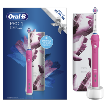 Oral-b power pro 1 750 limited edition rosa