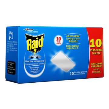 RAID - 10 Piastrine Antizanzare