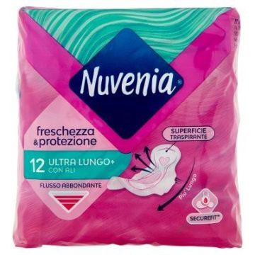 Nuvenia V-protection Ultra Lungo+ Con Ali 12 Pezzi