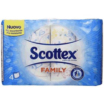 SCOTTEX - Family - 4 Rotoli Carta Da Cucina