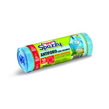DOMOPAK - Spazzy - 15 Sacchi Nettezza Antiforo Brezza Alpina 42 X 54 Cm