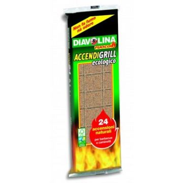 DIAVOLINA ACCENDIFUOCO ECOLOGICA 24PEZZI