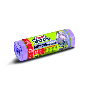 DOMOPAK - Spazzy Lavanda - 15 Sacchetti Antiforo Per Raccolta Differenziata