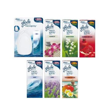 GLADE - Microspray - Ricarica Deodorante Per Ambienti Profumazione Assortite