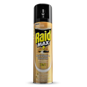 RAID - Max 3 In 1 - Spray Per Scarafaggi E Formiche 300 Ml